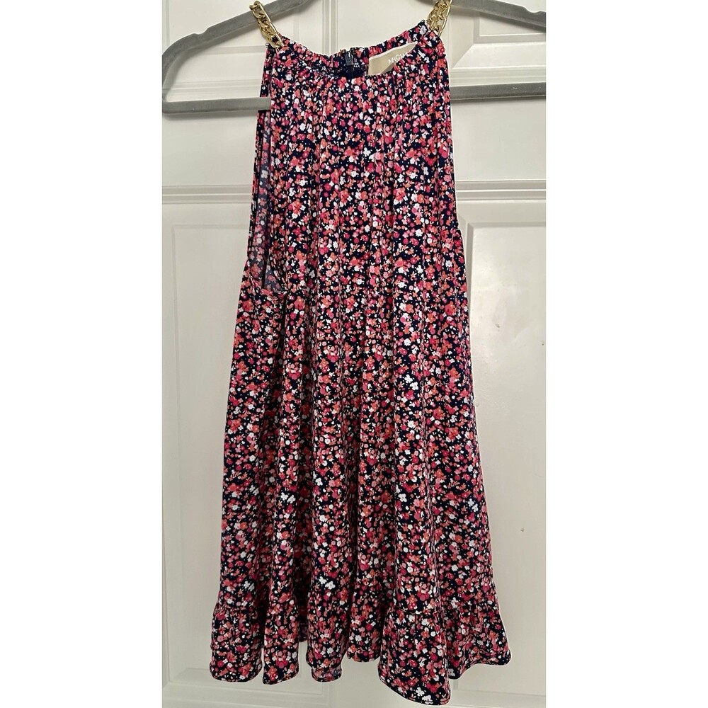 Michael Kors Sleeveless Y2K Top Blouse with Gold Chain Straps Size Large